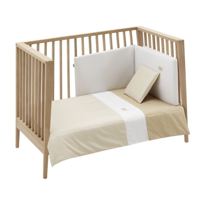 JEU 2 PCS.HOUSSE DE COUETTE 70 VICHY10 BEIGE 110x170x3 CM