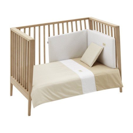JEU 2 PCS.HOUSSE DE COUETTE 70 VICHY10 BEIGE 110x170x3 CM