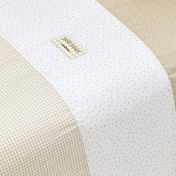 JEU 2 PCS.HOUSSE DE COUETTE 70 VICHY10 BEIGE 110x170x3 CM