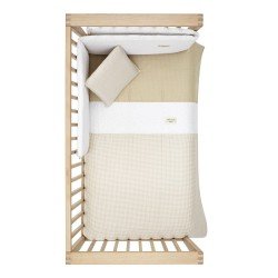 JGO 2 PCS.F.NORDICA CUNA 70 VICHY10 BEIGE 110x170x3 CM