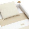 SMALL BED X WOOD UNE VICHY10 BEIGE/NATURAL 55x87x74 CM