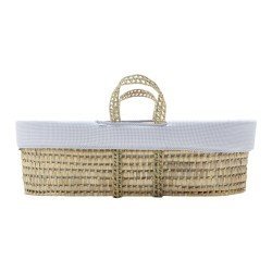 QUILTED BASKET UNE VICHY10 BLUE 39x80x25 CM