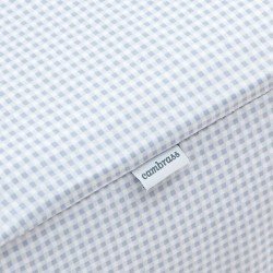 JGO 2 PCS.COLCHA I-V. CUNA 70 VICHY10 CELESTE 70x140x3 CM