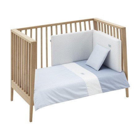 JEU 2 PCS.HOUSSE DE COUETTE 70 VICHY10 BLEU 110x170x3 CM