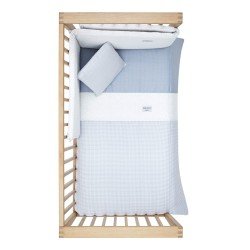 JEU 2 PCS.HOUSSE DE COUETTE 70 VICHY10 BLEU 110x170x3 CM