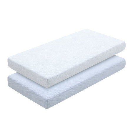 2 FITTED SHEET - COT 60 60x120x17 CM VICHY10 BLUE