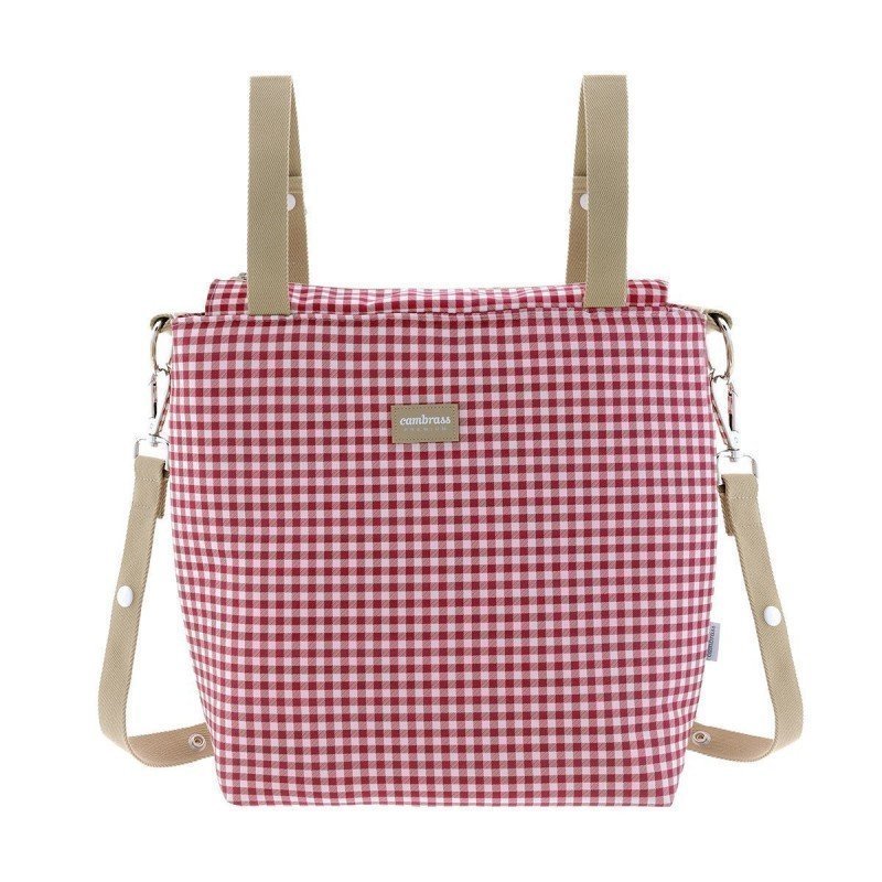 PRAM CARRYBAG TALEGA VICHY RED 12x40x35 CM