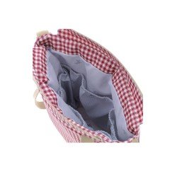PRAM CARRYBAG TALEGA VICHY RED 12x40x35 CM