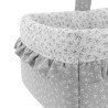 CORBEILLE MATELASSEE 22.5x29x29 CM LIBERTY GRIS