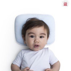 COUSSIN ANTI TÊTE PLATE 25x20x1 CM LISO E BLEU