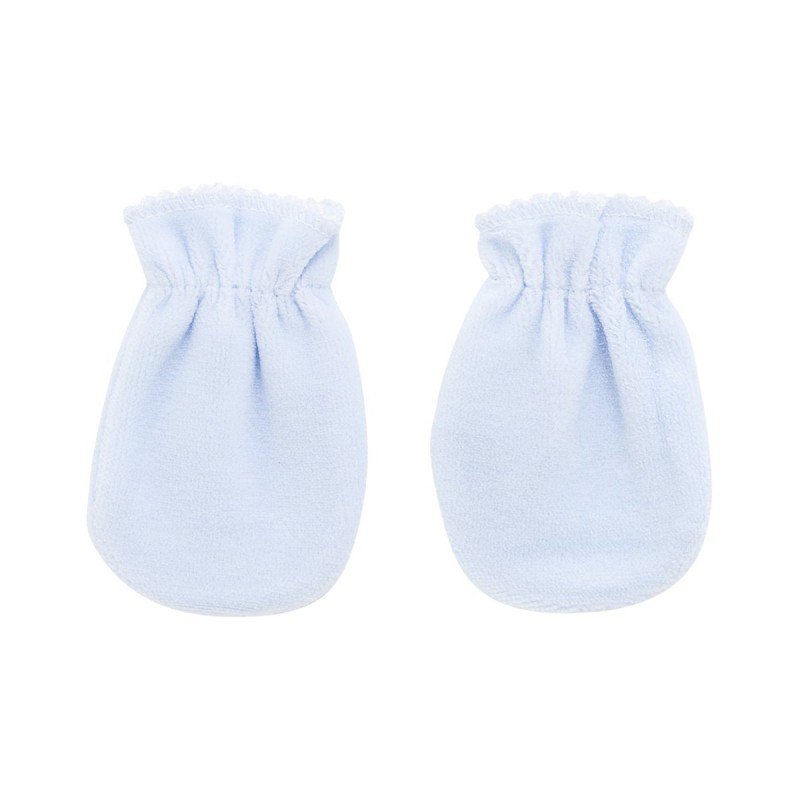 MOUFFLES VELOUR LISO BLEU ..