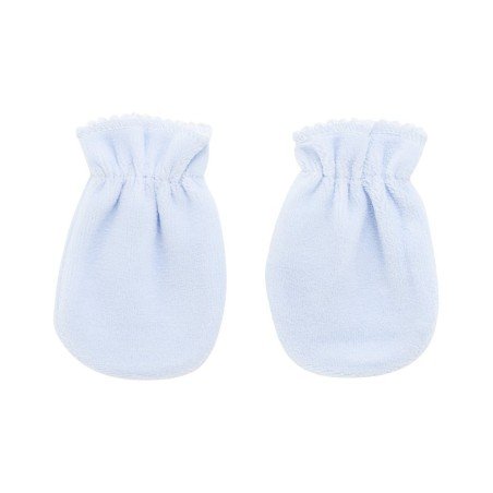 MOUFFLES VELOUR LISO BLEU ..