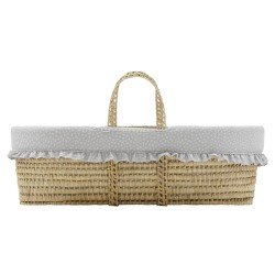 QUILTED BASKET UNE LIBERTY GREY 39x80x25 CM