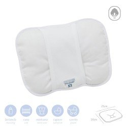 CUSCINO DA BRACCIO 25x20x1 CM LISO E BIANCO