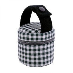 PACIFIER HOLDER VICHY BLACK 8.5x8.5x11 CM
