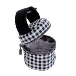 PACIFIER HOLDER VICHY BLACK 8.5x8.5x11 CM