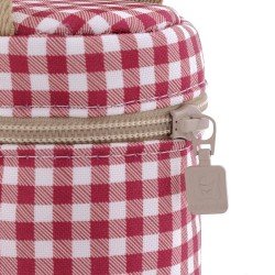 PACIFIER HOLDER VICHY RED 8.5x8.5x11 CM
