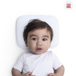 COUSSIN ANTI TÊTE PLATE 25x20x1 CM LISO E BLANC