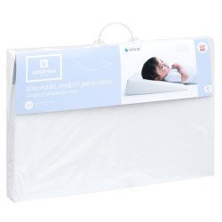 ALMOHADA CONFORT CUNA 55x37x8.5 CM LISO E BLANCO