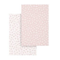 2 FITTED SHEET-BASKET/PRAM 35x80x7 CM LIBERTY PINK