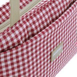 BOLSO ORGANIZADOR VICHY ROJO 13x38x20 CM