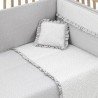 SET 2 PCS. QUILT COVER COT 70 LIBERTY GREY 110x170x3 CM