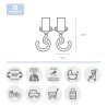 STROLLER MAGIC HOOK SOLID NERO 10x6x3 CM