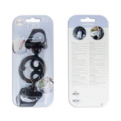 STROLLER MAGIC HOOK SOLID NOIR 10x6x3 CM
