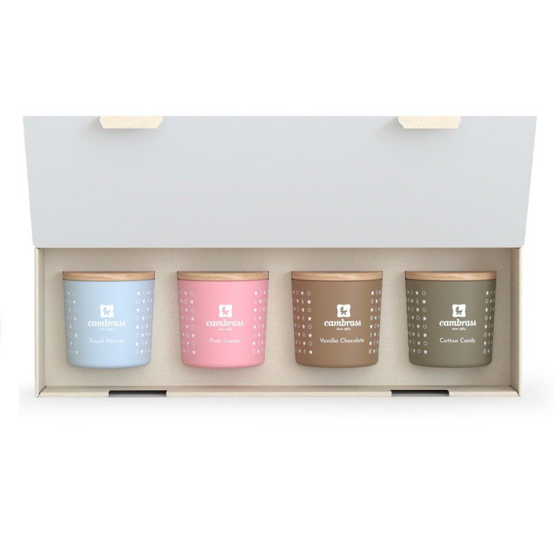 SET 4 BOUGIES PARFUMÉES 5 cl STAR UNIQUE 4.5x4.5x4.5 CM